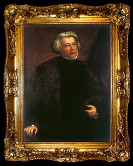 framed  Henryk Rodakowski Adam Mickiewicz portrait, ta009-2
